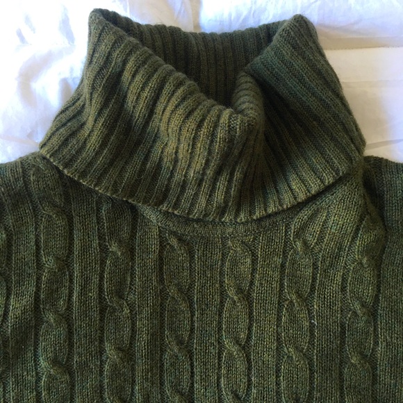J. Crew Sweaters - J. Crew Cable-Knit Wool Blend Turtleneck Sweater